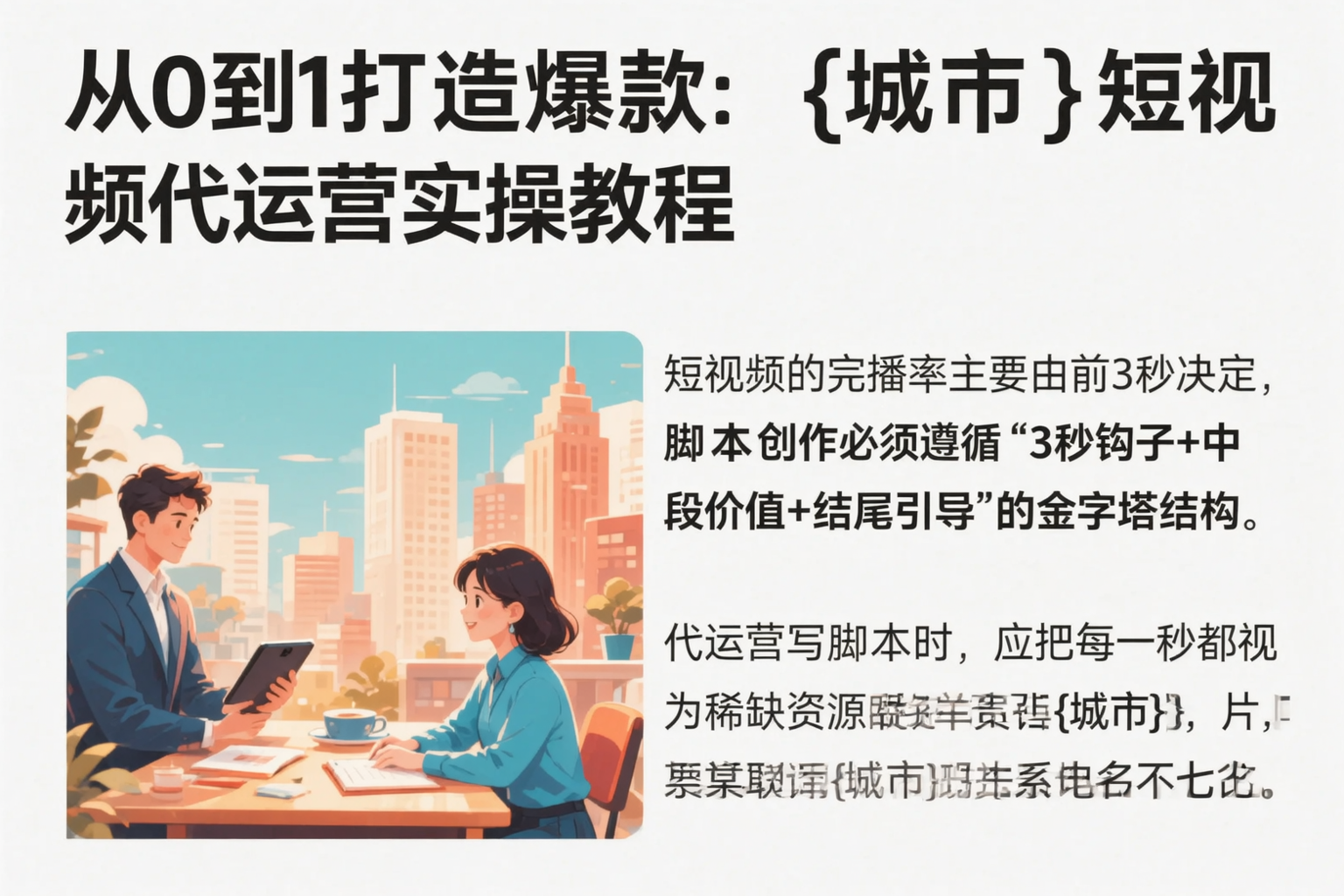 从0到1打造爆款：澄迈短视频代运营实操教程