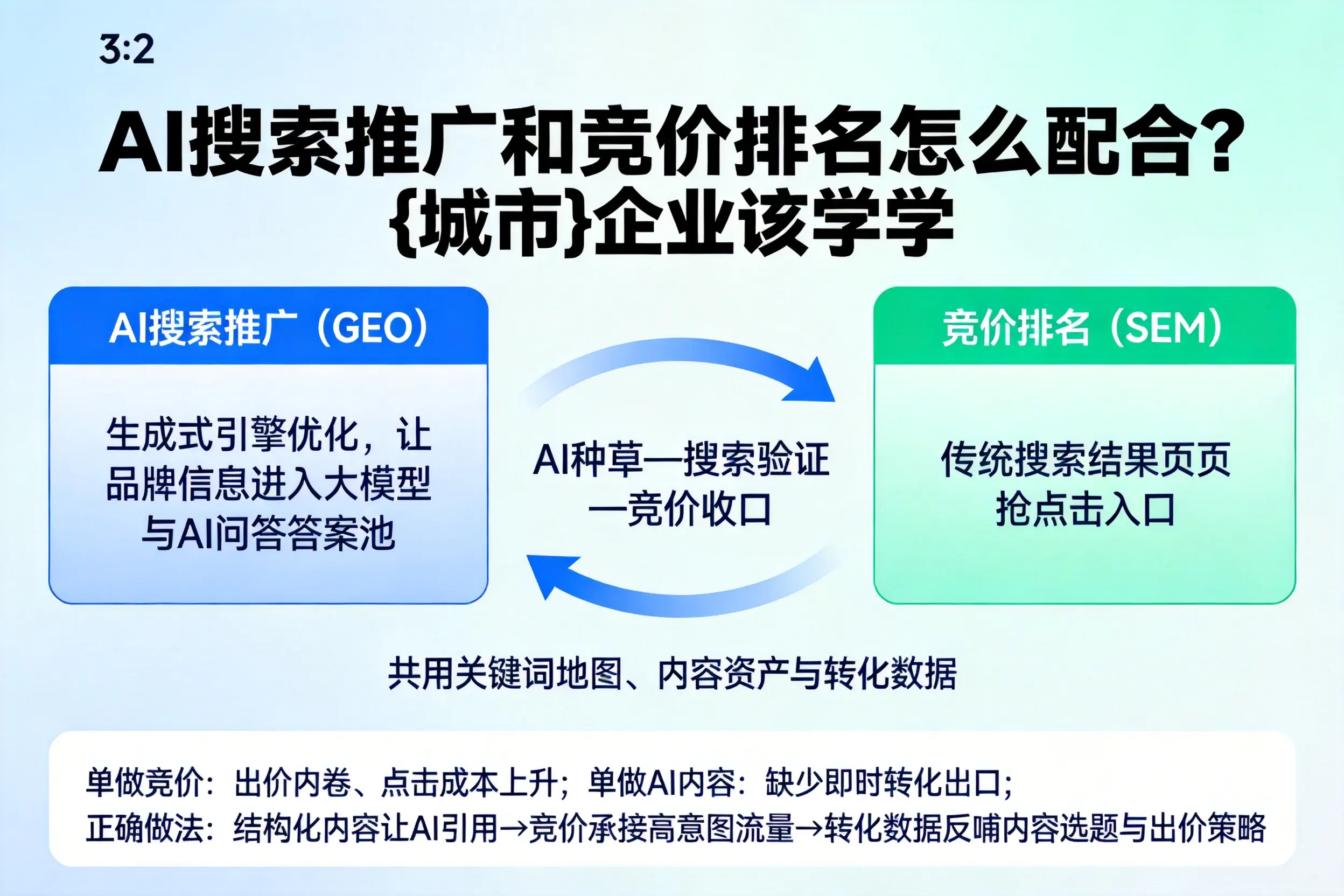 AI搜索推广和竞价排名怎么配合？澄迈企业该学学