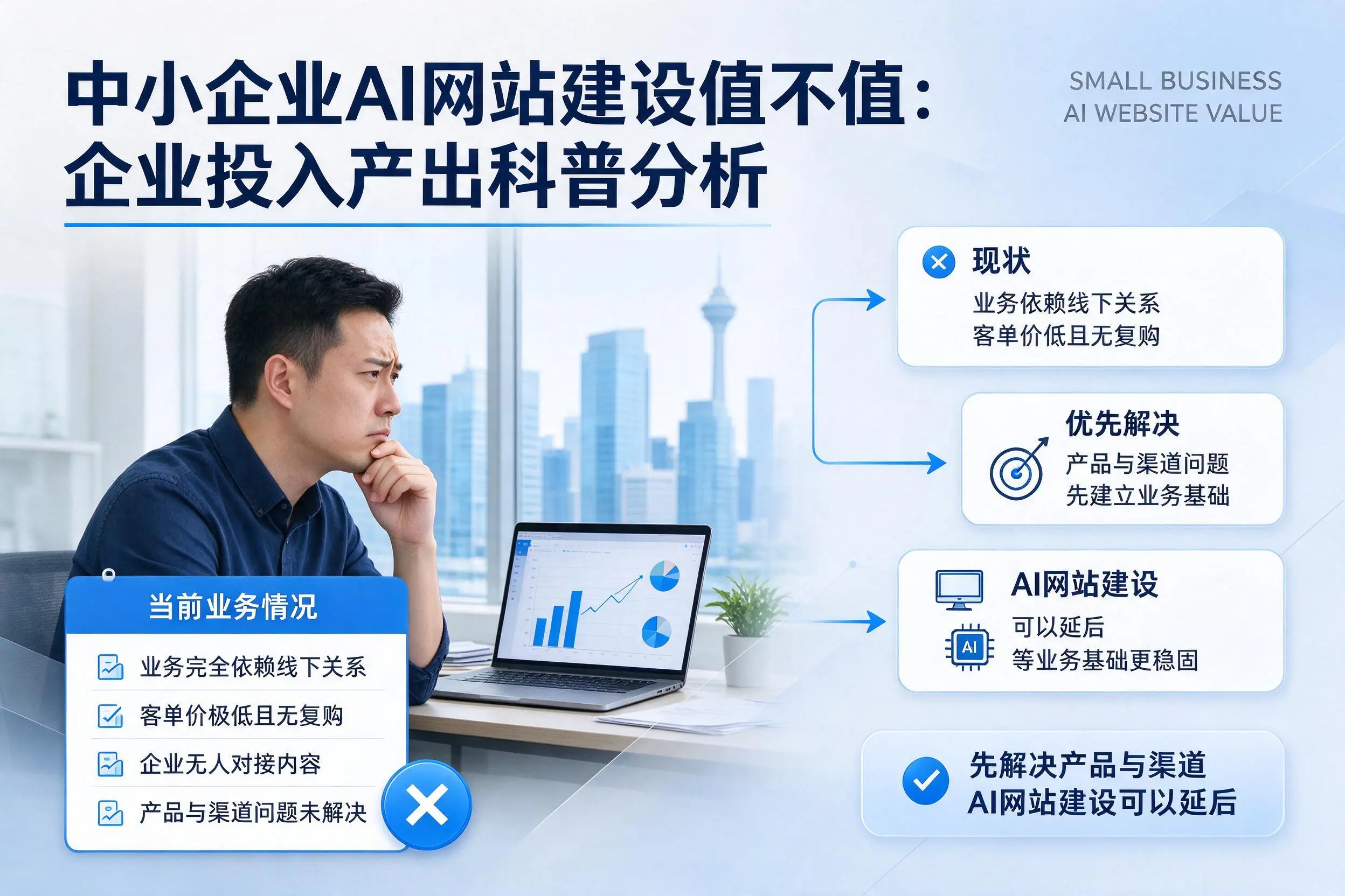 中小企业AI网站建设值不值：澄迈企业投入产出科普分析