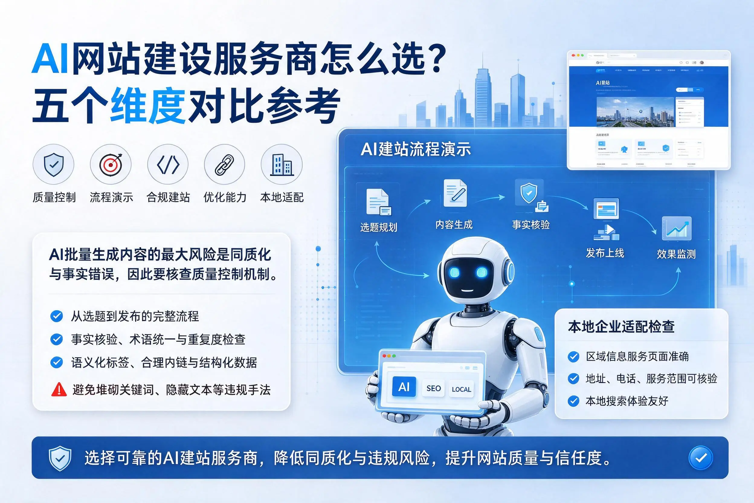 澄迈AI网站建设服务商怎么选?五个维度对比参考